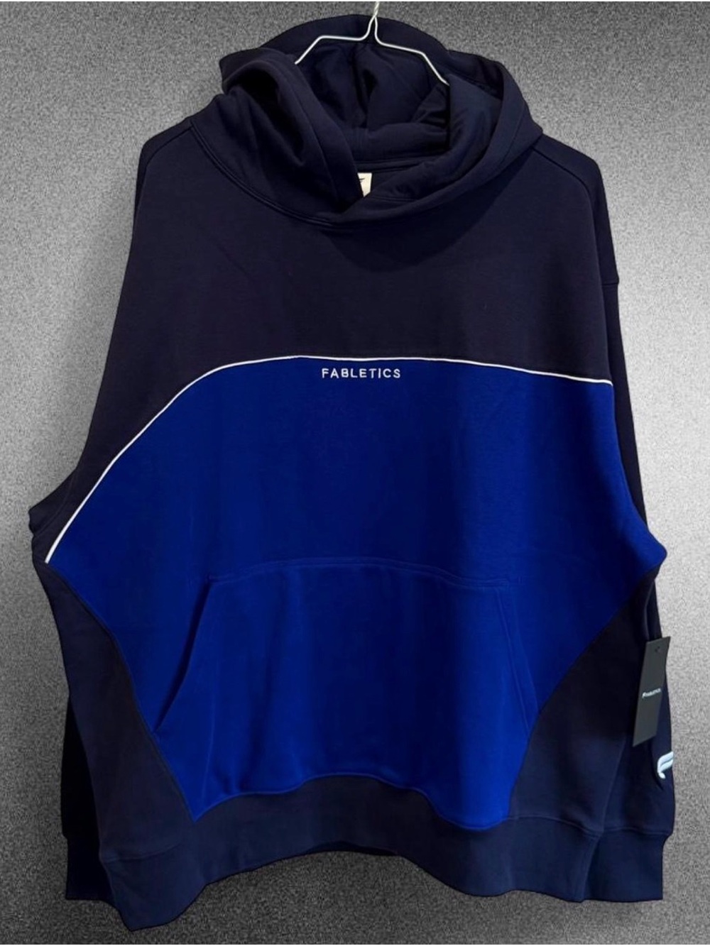 Fabletics Men’s Navy and Royal Blue Crewneck Pullover